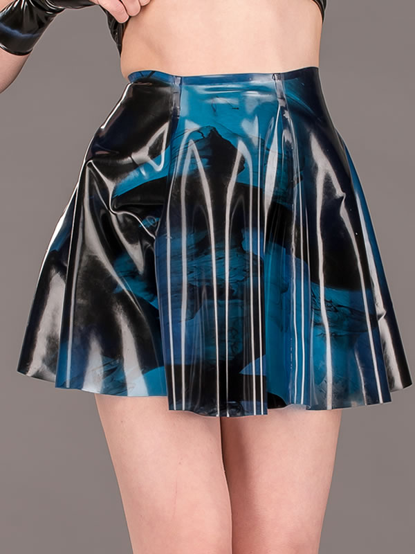 marbled-latex-a-line-skirt